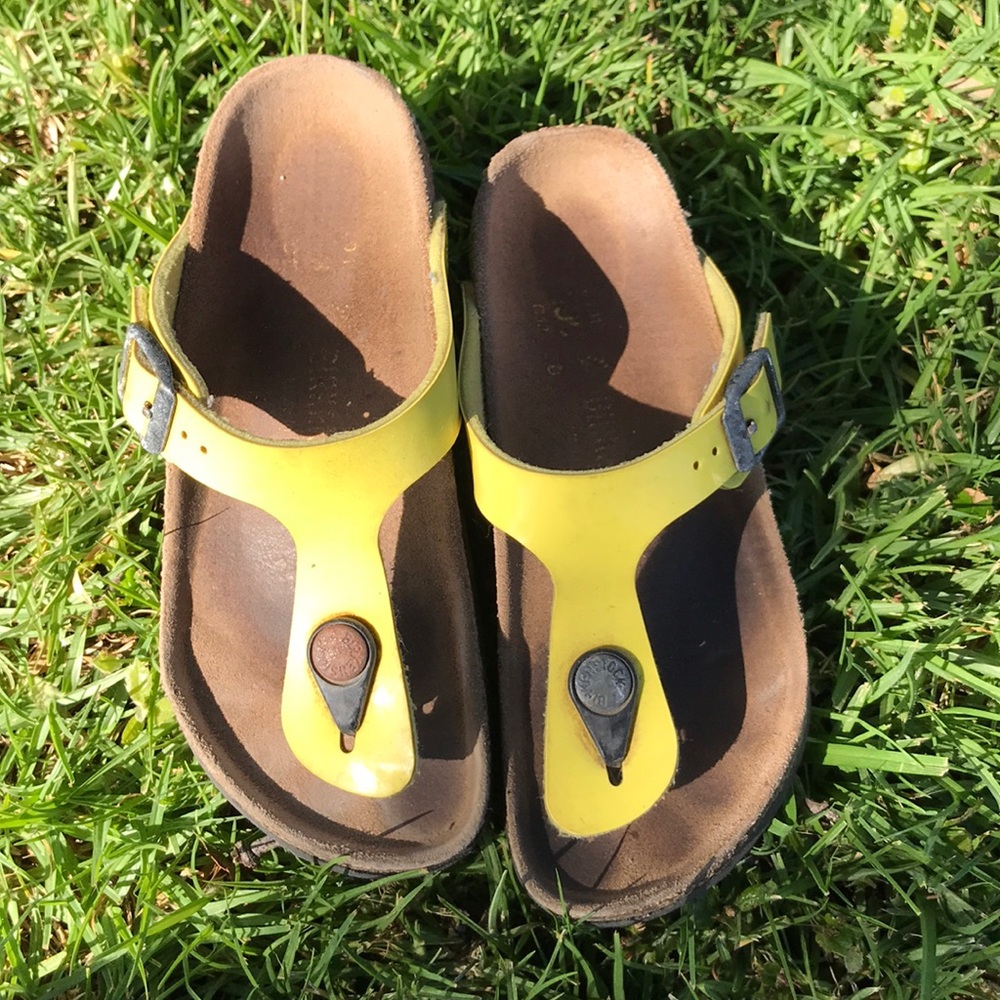 Birkenstock yellow girls